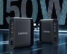 The 150W fast charger has three USB-C ports. Pictured: a promo render showing the design of the adapter.