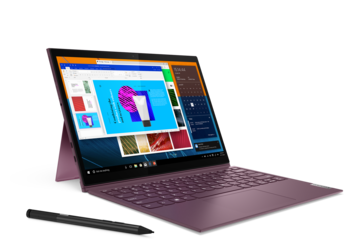 The Lenovo Yoga Duet 7i in Orchid. (Image source: Lenovo)