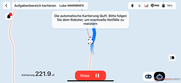 Luba Mini during automatic mapping