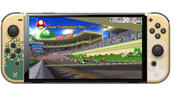 The extremely overclocked Nintendo Switch in the test also has an 8 GB RAM upgrade (Image source: Nintendo and Naga - edited)