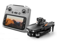 The PJC RG708 Max drone comes with a remote with a built-in screen