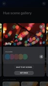 'Jolly' is one of the Philips Hue Winter Holidays scenes. (Image source: Philips Hue app screenshot)
