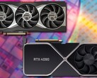 The RX 7900 XT card could outperform the RTX 4090 due to its novel microarchitecture. (Image source: AMD (6900 XT)/Nvidia (RTX 3090)/Unsplash - edited)