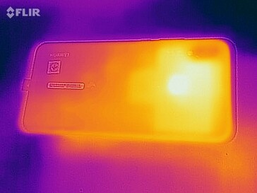 Heatmap of the bottom of the device under load