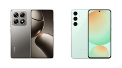 Both the Xiaomi 14T Pro and Samsung Galaxy S24 FE have a metal frame and glass back. (Image source: Xiaomi and Samsung)