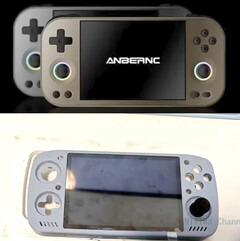 The RG477M and KT-R1S from top to bottom. (Image source: via Joey&#039;s Retro Handhelds &amp; Nittrx)