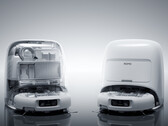 The DJI Romo in its docking system with opaque and translucent finishes. (Image source: DJI)