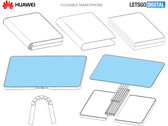 The diagrams in the patent show a smartphone device in folded and unfolded forms. (Source: LetsGoDigital)