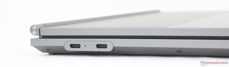 Left: USB-C Thunderbolt 4 w/ DisplayPort 2.1 + Power Delivery, 3.5 mm headset