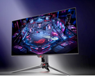 A promo image for the Asus The Asus ROG Swift PG32UCDMR.