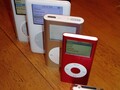 Discontinued iPod models: iPod Video, iPod 4th Generation, iPod Mini, iPod Nano, iPod Shuffle (Source: Chris Harrison)