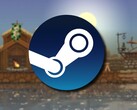 An image showing the Steam logo and the game Kingdom: New Lands, currently 90% off.