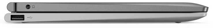 Left-hand side: tablet - 3.5 mm jack; keyboard – USB 2.0 Type-A