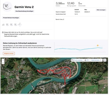Garmin Venu 2: GPS test overview