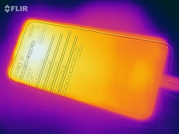 Heatmap of the front of the device under load