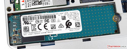 A view of the HP ProBook x360 440 G1’s 256 GB M.2-2280 SSD