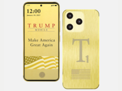 The Trump T1 smartphone (pictured) requires a $100 down payment during preorder. (Image source: Trump Mobile)