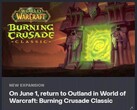 World of Warcraft: Burning Crusade Classic release date screenshot (Source: Nonbread on Reddit)