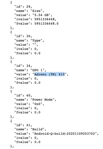 ...with the alleged code tear-down pointing to its GPU. (Source: Geekbench via MySmartPrice)