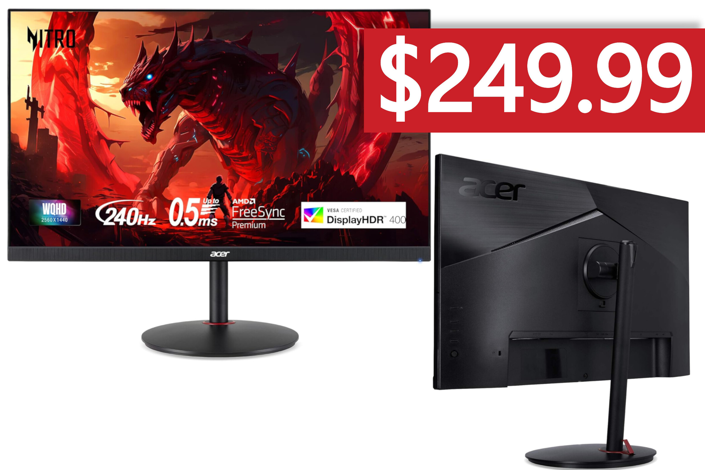 27-inch Acer Nitro 1440p, 240Hz gaming monitor becomes