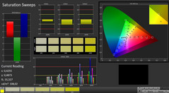 CalMAN: color saturation (after calibration)