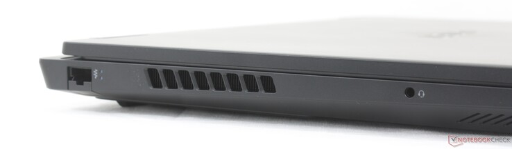 Left: RJ-45 (10 Gbps), 3.5 mm headset