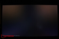 Barely noticeable backlight bleeding along the bottom corners