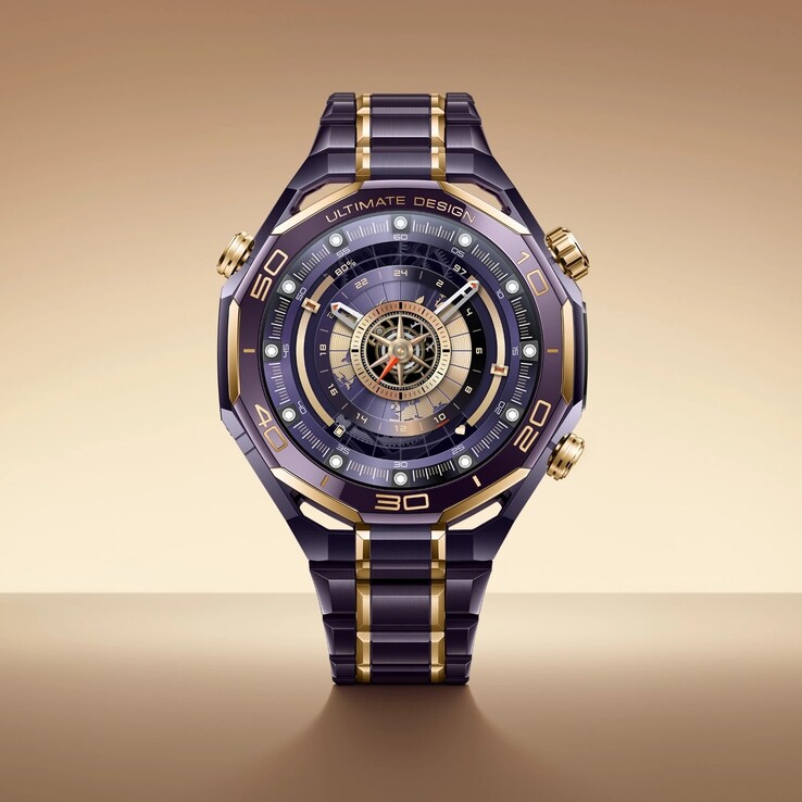 The Huawei Watch Ultimate Design Royal Gold Edition smartwatch. (Image source: Huawei)