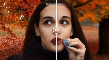 The edited photo on Samsung's website but with a bokeh slider. (Source: DIYPhotography)