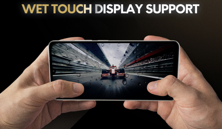 Poco C71's display should function well enough work even if one's fingers are wet (Image Source: Flipkart)