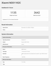 Mi 11. (Image source: Geekbench via @yabhishekhd)