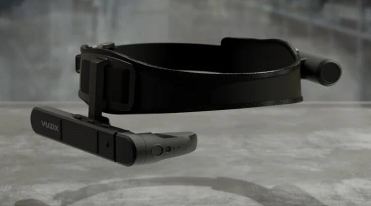 The M400 Xtreme uses a comfortable headband to secure it in place during use in harsh environments. (Image source: Vuzix)