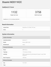 Mi 11. (Image source: Geekbench via @yabhishekhd)