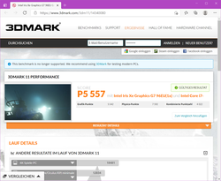 3DMark 11 after the stress test