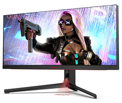 The AOC AGON AG3448UXM contains mini-LED backlights, among other features. (Image source: AOC)