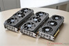 Gigabyte Radeon RX 9070 XT Gaming OC 16G (left), Gigabyte Radeon RX 9070 Gaming OC 16G (center), Gigabyte Radeon RX 9060 XT Gaming OC 16G (right)
