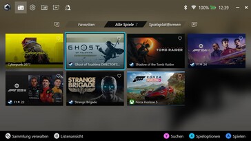 Armoury Crate SE - Start page