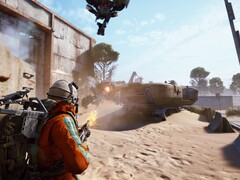 A raider in combat with an Arc enemy. (Image source: Steam)