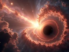 Primordial black holes are believed to have formed shortly after the Big Bang, nearly 13.8 billion years ago. Pictured - an artist&#039;s representation of a black hole. (Image source: CharlVera - Pixabay)
