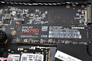 The (very fast) NVMe SSD (note the open slot for RAID).