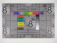 Photo of our test chart