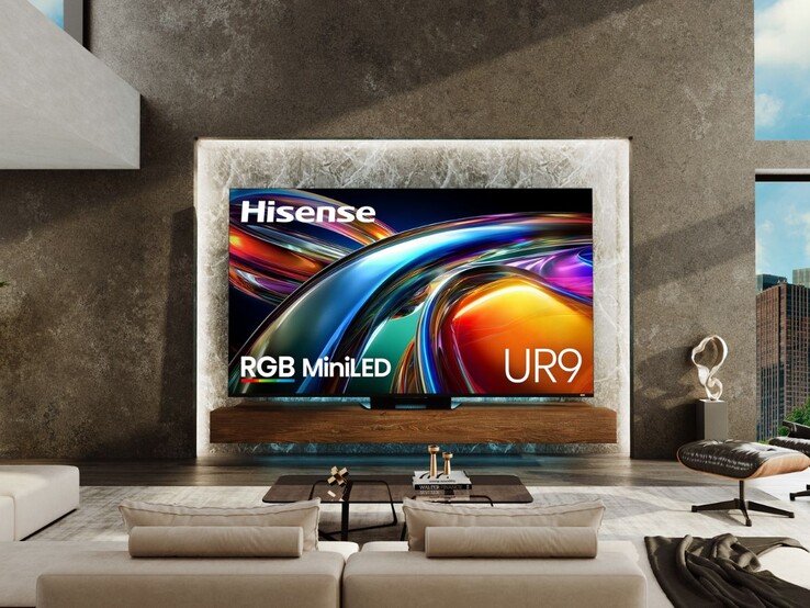 The Hisense UR9 RGB MiniLED TV. (Image source: Hisense)