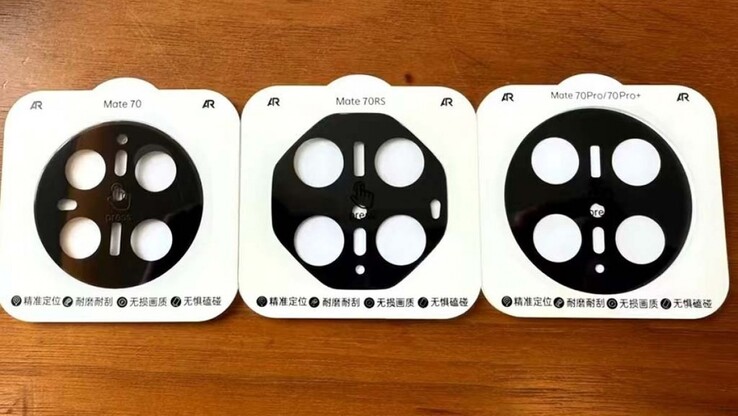 Leaked image shows potential camera covers for the Mate 70 lineup. (Image source: Weibo)