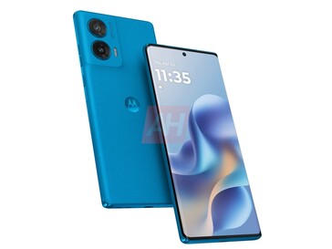 Unofficial image of one of the blue variants of the Moto G96. (Image source: Android Headlines)