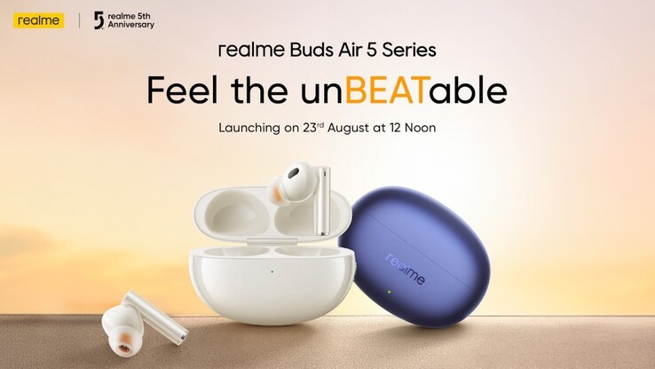 ...while hyping the release of the whole Air 5 series in India. (Source: Realme CN, Realme IN)