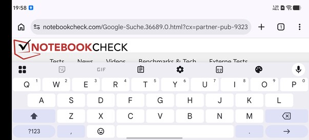 Gboard in landscape mode