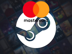 Steam backdrop with Mastercard logo (Image source: Steam, Mastercard with edits)