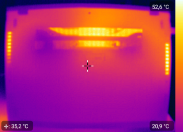 Heat development - Bottom (stress test)