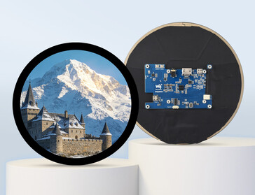 Waveshare 7-inch rounded display front layout